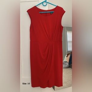 Red Sleeve-Less Dress